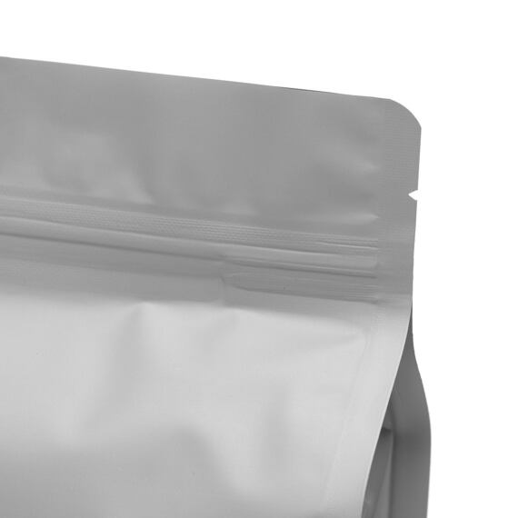 Flat bottom bag | ZIP | grey matt | recyclable